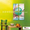 4拼抽象E05 純手繪 油畫 直幅*4 灰綠 中性色系 幾何 裝飾 無框畫 民宿 餐廳 裝潢 室內設計