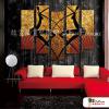 5拼抽象B1 純手繪 油畫 直幅*5 紅褐 暖色系 形象 造型 無框畫 民宿 餐廳 裝潢 室內設計