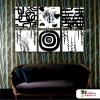 多拼抽象方06 純手繪 油畫 方形 黑白 中性色系 線條 裝飾 畫飾 無框畫 民宿 餐廳 室內設計