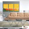 3拼風景B18 純手繪 油畫 直幅*3 黃橙 暖色系 掛畫 裝飾 無框畫 民宿 餐廳 裝潢 室內設計