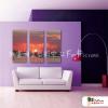 3拼風景H26 純手繪 油畫 直幅*3 橙紫 中性色系 掛畫 裝飾 無框畫 民宿 餐廳 裝潢 室內設計