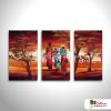 3拼風景S16 純手繪 油畫 直幅*3 紅橙 暖色系 掛畫 裝飾 無框畫 民宿 餐廳 裝潢 室內設計