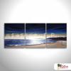 3拼大海風景H81 純手繪 油畫 直幅*3 藍色 冷色系 掛畫 裝飾 無框畫 民宿 餐廳 裝潢 室內設計