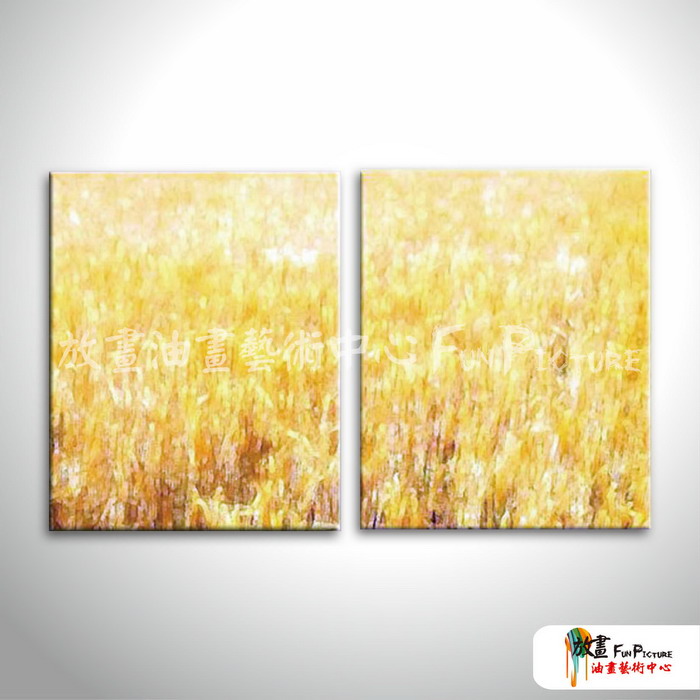 2拼抽象A16 純手繪 油畫 直幅*2 黃褐 暖色系 色塊 畫飾 無框畫 民宿 餐廳 裝潢 室內設計