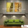 2拼抽象B21 純手繪 油畫 直幅*2 黃綠 暖色系 色塊 畫飾 無框畫 民宿 餐廳 裝潢 室內設計