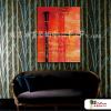 2拼抽象B32 純手繪 油畫 橫幅*2 紅底 暖色系 形象 畫飾 無框畫 民宿 餐廳 裝潢 室內設計