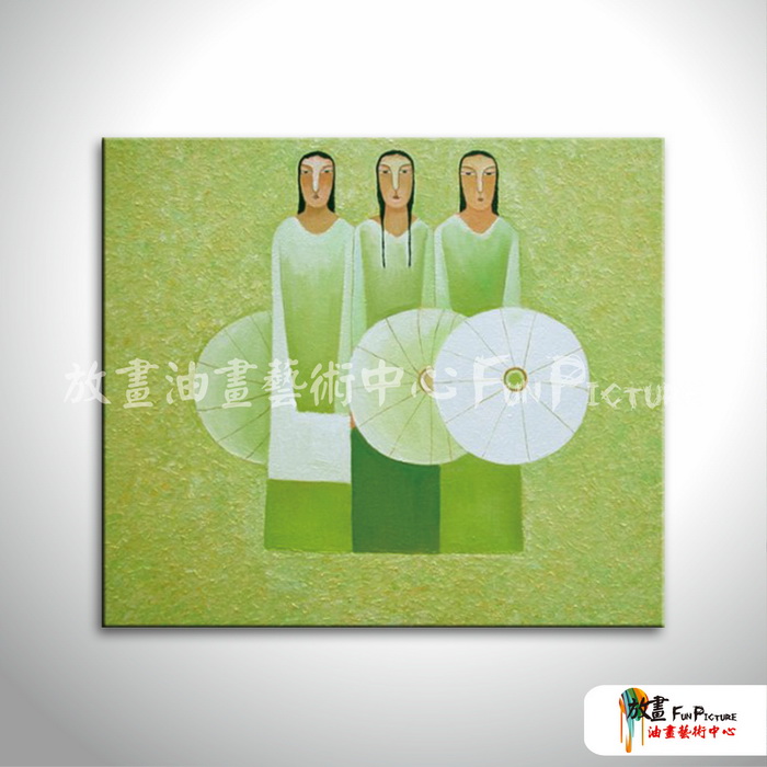 越南景33 純手繪 油畫 橫幅 綠色 冷色系 藝術品 裝飾 無框畫 裝潢 室內設計 客廳掛畫