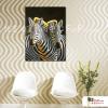 斑馬05 純手繪 油畫 直幅 黑白 中性色系 動物 大自然 藝術畫 掛畫 民宿 餐廳 室內設計