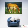 馬A15 純手繪 油畫 橫幅 咖綠 中性色系 動物 大自然 藝術畫 掛畫 民宿 餐廳 裝潢 室內設計