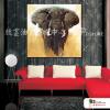 大象19 純手繪 油畫 方形 黑灰 中性色系 動物 大自然 藝術畫 掛畫 民宿 餐廳 裝潢 實拍影片