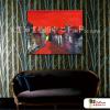 越南景83 純手繪 油畫 橫幅 紅底 暖色系 藝術品 裝飾 無框畫 裝潢 室內設計 客廳掛畫
