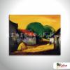 越南景85 純手繪 油畫 橫幅 褐綠 中性色系 藝術品 裝飾 無框畫 裝潢 室內設計 客廳掛畫