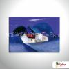 越南景110 純手繪 油畫 橫幅 藍色 冷色系 藝術品 裝飾 無框畫 裝潢 室內設計 客廳掛畫