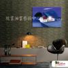 越南景110 純手繪 油畫 橫幅 藍色 冷色系 藝術品 裝飾 無框畫 裝潢 室內設計 客廳掛畫