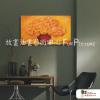花卉F10 純手繪 油畫 橫幅 黃橙 暖色系 藝術品 裝飾 畫飾 無框畫 民宿 餐廳 裝潢 室內設計