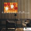 花卉F19 純手繪 油畫 橫幅 紅橙 暖色系 藝術品 裝飾 畫飾 無框畫 民宿 餐廳 裝潢 室內設計