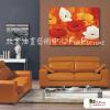 花卉F20 純手繪 油畫 橫幅 紅橙 暖色系 藝術品 裝飾 畫飾 無框畫 民宿 餐廳 裝潢 室內設計