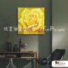 寫實玫瑰06 純手繪 油畫 方形 黃色 暖色系 藝術品 裝飾 畫飾 無框畫 民宿 餐廳 裝潢 實拍影片