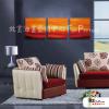 3拼抽象99 純手繪 油畫 方形*3 紅橙 暖色系 流彩 裝飾 無框畫 民宿 餐廳 裝潢 室內設計