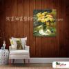 印象派花卉A02 純手繪 油畫 直幅 褐綠 中性色系 印象 掛畫 無框畫 民宿 室內設計 居家佈置