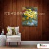 印象派花卉A11 純手繪 油畫 直幅 黃綠 暖色系 印象 掛畫 無框畫 民宿 室內設計 居家佈置