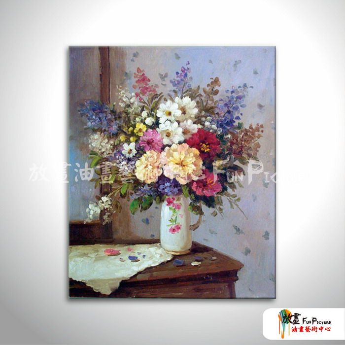 印象派花卉A14 純手繪 油畫 直幅 多彩 中性色系 印象 掛畫 無框畫 民宿 室內設計 居家佈置
