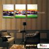 3拼抽象C82 純手繪 油畫 直幅*3 多彩 中性色系 流彩 裝飾 無框畫 民宿 餐廳 裝潢 室內設計