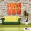 3拼抽象E35 純手繪 油畫 直幅*3 紅橙 暖色系 形象 裝飾 無框畫 民宿 餐廳 裝潢 室內設計