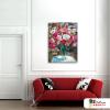 印象派花卉A25 純手繪 油畫 直幅 紅白 中性色系 印象 掛畫 無框畫 民宿 室內設計 居家佈置