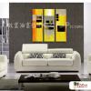 3拼抽象E48 純手繪 油畫 直幅*3 黃色 暖色系 幾何 裝飾 無框畫 民宿 餐廳 裝潢 室內設計
