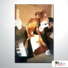 酒吧女郎B45 純手繪 油畫 直幅 灰黃 中性色系 摩鐵 Motel PUB 民宿 餐廳 裝飾 裝潢 室內設計