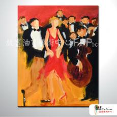 酒吧女郎B55 純手繪 油畫 直幅 紅橙 暖色系 摩鐵 Motel PUB 民宿 餐廳 裝飾 裝潢 室內設計