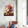 古典花卉38 純手繪 油畫 直幅 多彩 中性色系 寫實 掛畫 無框畫 民宿 室內設計 居家佈置