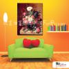古典花卉47 純手繪 油畫 直幅 紅橙 暖色系 寫實 掛畫 無框畫 民宿 室內設計 居家佈置
