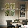4拼花卉D26 純手繪 油畫 直幅*4 褐綠 中性色系 印象 掛畫 無框畫 民宿 餐廳 裝潢 室內設計