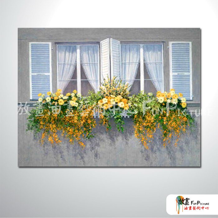 門窗景40 純手繪 油畫 橫幅 灰綠 中性色系 裝飾 畫飾 無框畫 民宿 餐廳 裝潢 室內設計