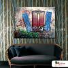 門窗景71 純手繪 油畫 橫幅 紅灰 中性色系 裝飾 畫飾 無框畫 民宿 餐廳 裝潢 室內設計