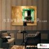 門窗景82 純手繪 油畫 橫幅 褐綠 中性色系 裝飾 畫飾 無框畫 民宿 餐廳 裝潢 室內設計
