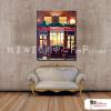 門窗景86 純手繪 油畫 直幅 紅褐 暖色系 裝飾 畫飾 無框畫 民宿 餐廳 裝潢 室內設計