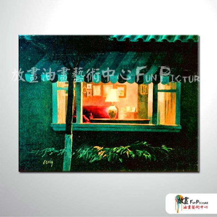 門窗景102 純手繪 油畫 橫幅 綠色 冷色系 裝飾 畫飾 無框畫 民宿 餐廳 裝潢 室內設計