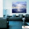 裝飾風景18 純手繪 油畫 橫幅 藍色 冷色系 藝術品 裝飾 無框畫 裝潢 室內設計 客廳掛畫