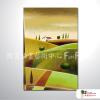 裝飾風景39 純手繪 油畫 直幅 黃綠 暖色系 藝術品 裝飾 無框畫 裝潢 室內設計 客廳掛畫