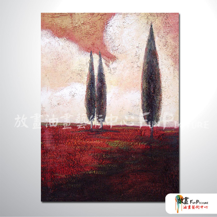 裝飾風景54 純手繪 油畫 直幅 紅褐 暖色系 藝術品 裝飾 無框畫 裝潢 室內設計 實拍影片