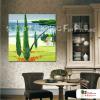 裝飾風景65 純手繪 油畫 方形 藍綠 中性色系 藝術品 裝飾 無框畫 裝潢 室內設計 客廳掛畫