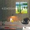 裝飾風景65 純手繪 油畫 方形 藍綠 中性色系 藝術品 裝飾 無框畫 裝潢 室內設計 客廳掛畫