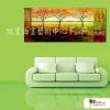 浪漫風景16 純手繪 油畫 橫幅 黃綠 暖色系 藝術畫 裝飾 無框畫 裝潢 室內設計 客廳掛畫