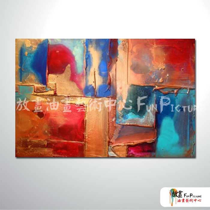 純抽象06 純手繪 油畫 橫幅 紅褐 暖色系 藝術畫 裝飾 無框畫 裝潢 室內設計 客廳掛畫