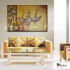 純抽象10 純手繪 油畫 橫幅 金褐 暖色系 藝術畫 裝飾 無框畫 裝潢 室內設計 客廳掛畫