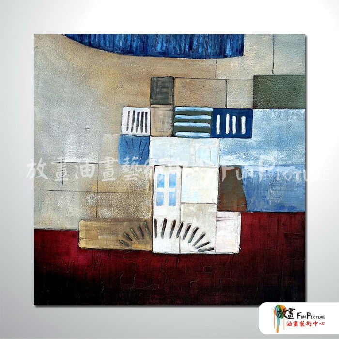 純抽象40 純手繪 油畫 方形 灰藍 中性色系 藝術畫 裝飾 無框畫 裝潢 室內設計 客廳掛畫