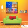 純抽象47 純手繪 油畫 方形 藍褐 中性色系 藝術畫 裝飾 無框畫 裝潢 室內設計 客廳掛畫